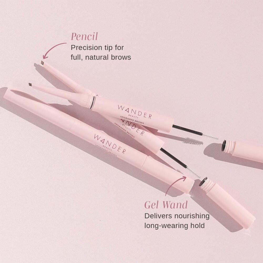 Wander Medium Brown Brows Pencil & Treatment Gel Duo